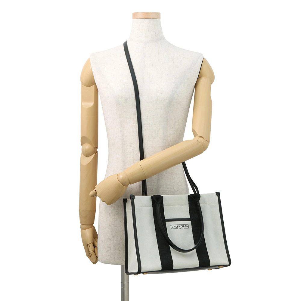 Balenciaga Handbag Canvas Leather Tote Bag Shoulder - Picture 5 of 12